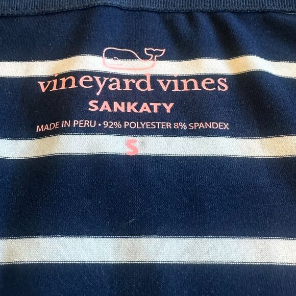 Vineyard Vines Sankaty Navy White Stripe Maxi Dress Stretch Size Small Women's - Picture 11 of 11